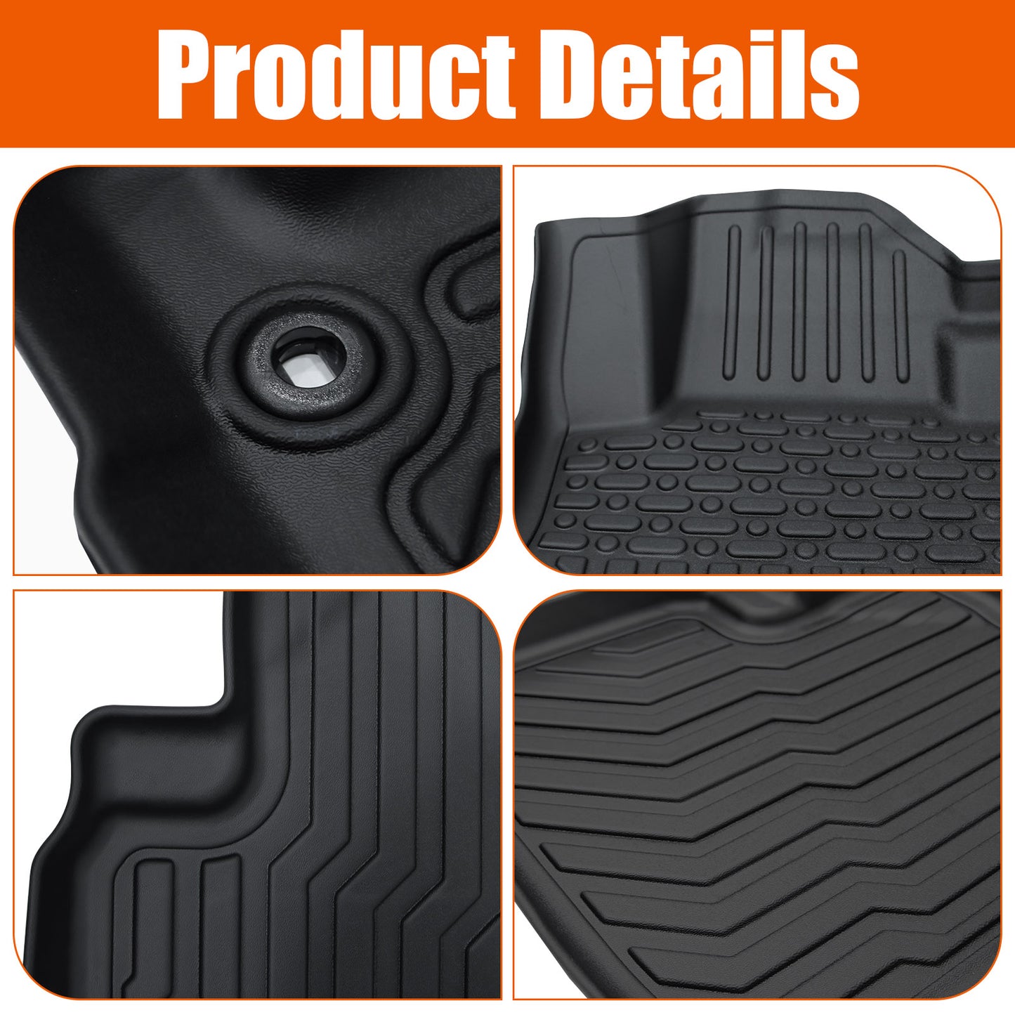 Honda Accord 2008–2012 All-Weather TPE Rubber Car Floor Mats
