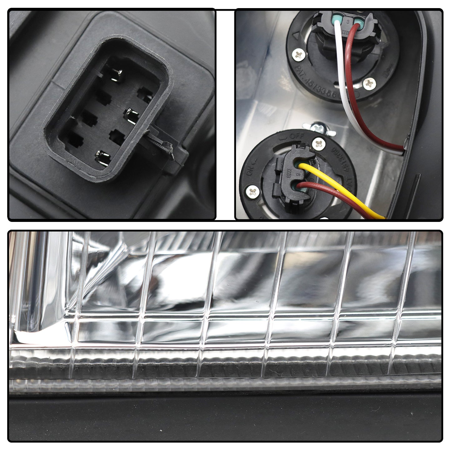 Freightliner Headlight Assembly, Fits 2004-2017, White Housing, Set of