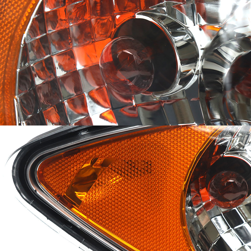 Right Passenger Side Chrome Headlight Assembly for International ProStar (2008–2016