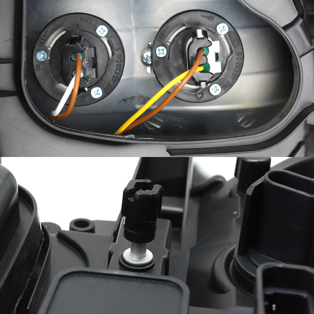 Headlight Assembly Pair Compatible with Freightliner M2 2004–2013 – Black Housing