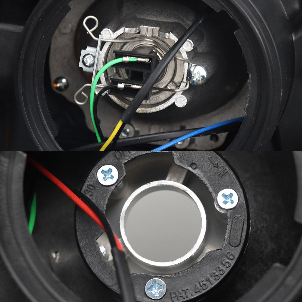 Headlight Assembly Fit For Kenworth T680 2013-2021, Left Driver And Right Passenger Pair Set Black, Including Halogen Bulbs