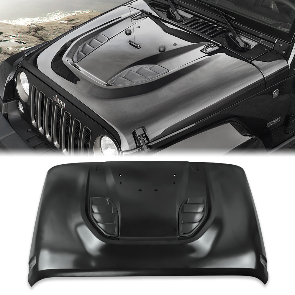 Metal Replacement Hoods Compatible With Wrangler JK JKU