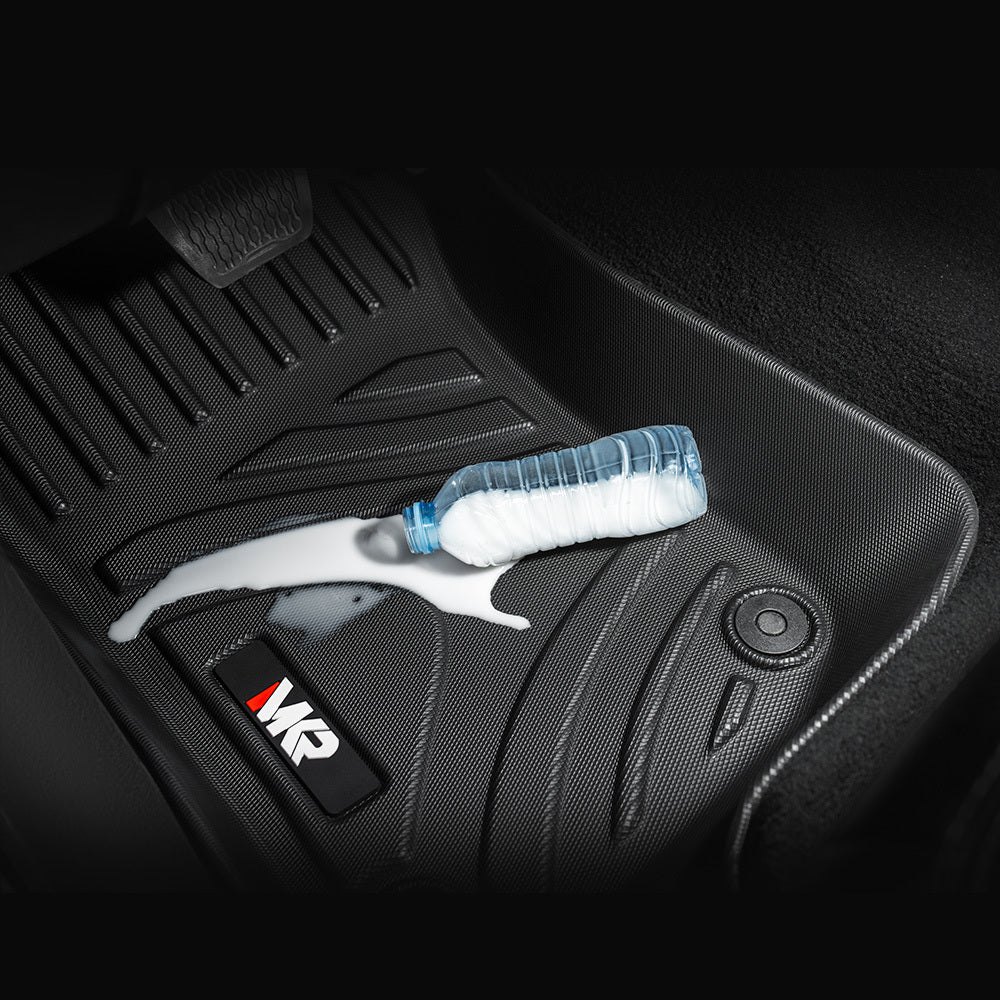 Car Floor Mats For J EEP Wrangler JL 2018 4 Doors Model, Waterproof And Stain-resistant TPE,Black 3 PCS. - Not Fit For Jeep Wrangler JK Or 4XE