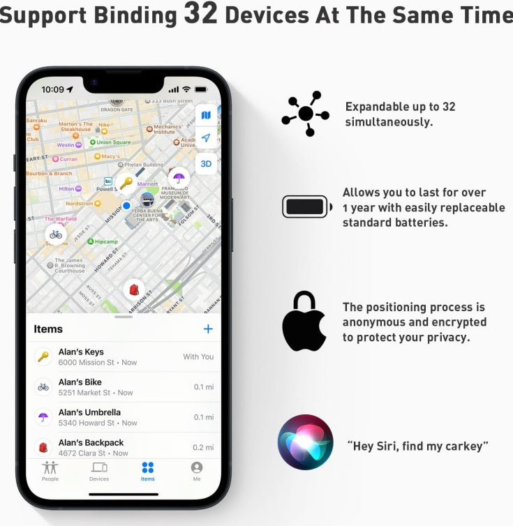 Energy Tracker Device, 365-Day Battery Life, Bluetooth Smart Finder, Compatible with iOS & Android, Anti-Lost Key & Item Locator