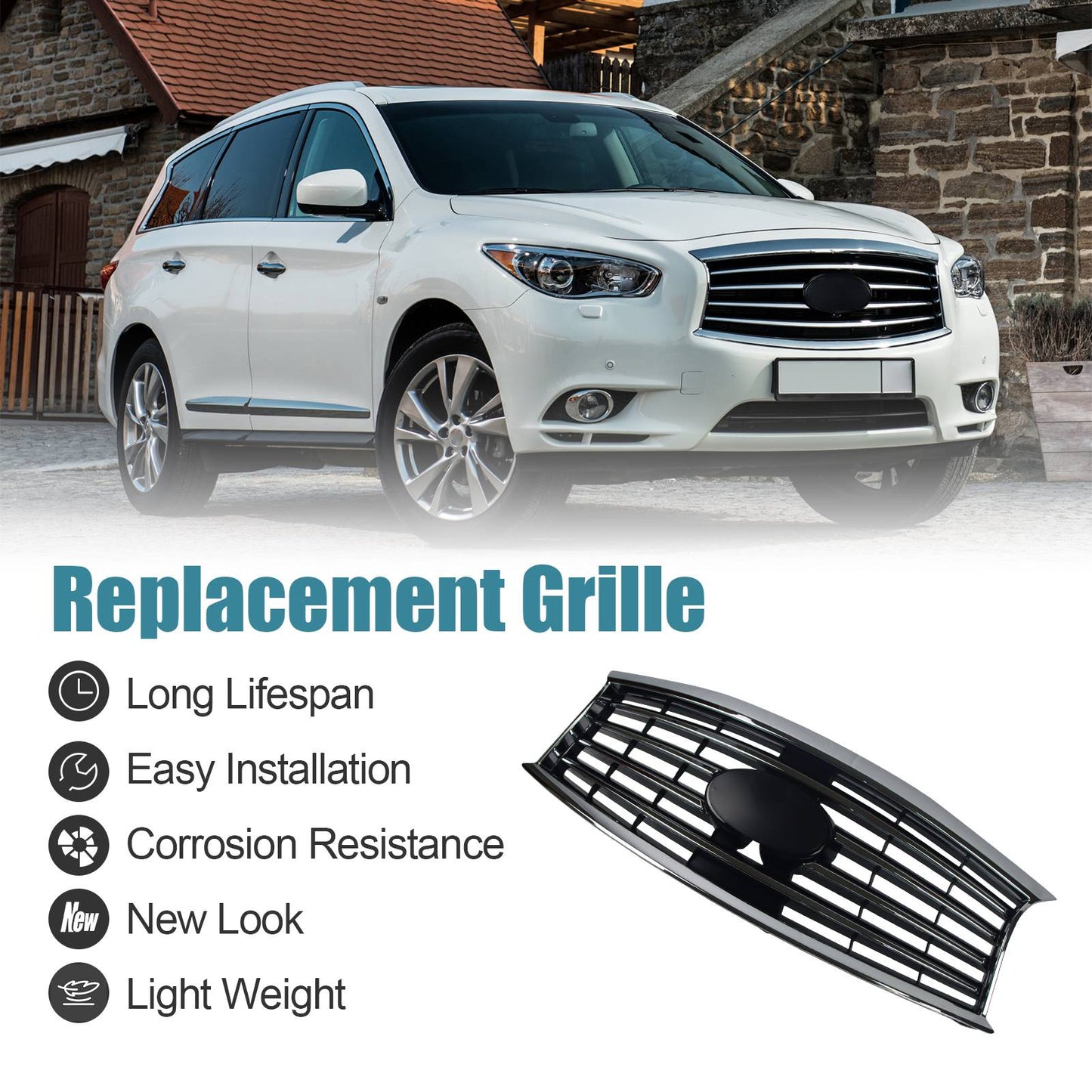 Front Grill For 2013 INFINITI JX35 14-15 INFINITI QX60 With Camera Option