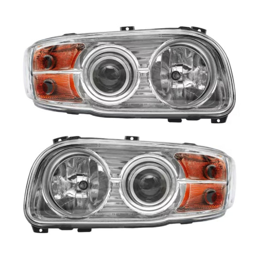 Truck Headlight Assembly for Peterbilt 388/389 (2008–2018) – Left & Right Pair – Chrome Clear Lens
