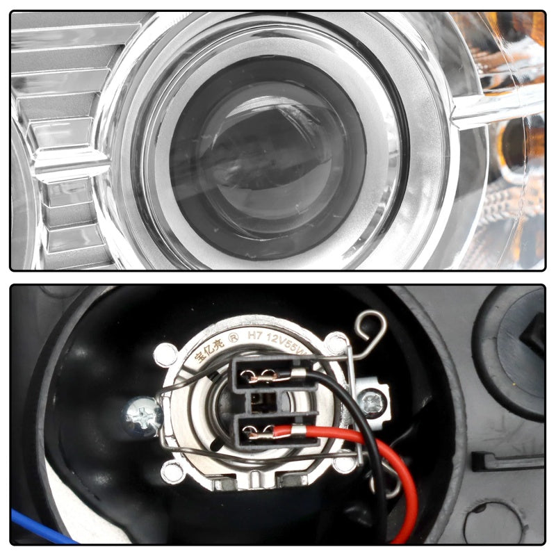Halogen Headlight Assembly Compatible with 2008–2018 Peterbilt 388 / 389 – Left Driver Side – Chrome Clear Lens