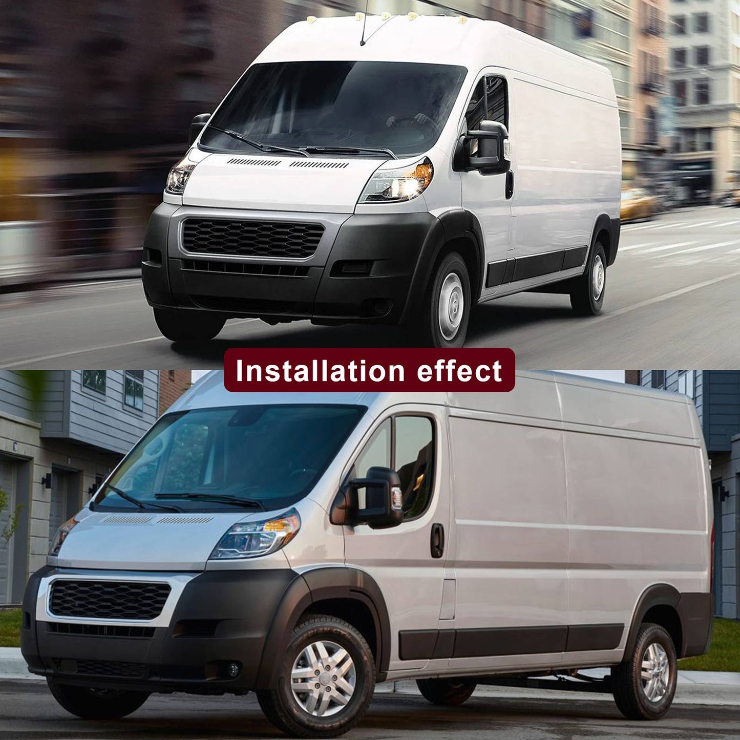 Front Grill for 2019–2022 Ram ProMaster 1500 / 2500 / 3500 – Gloss Black