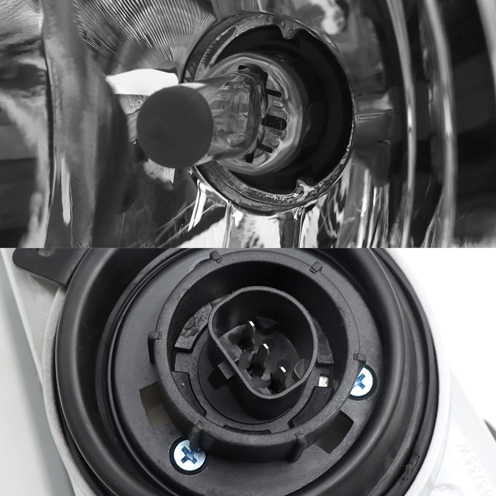 Left Black Headlight Compatible with Peterbilt 337, 386, 387 – With Turn Signal