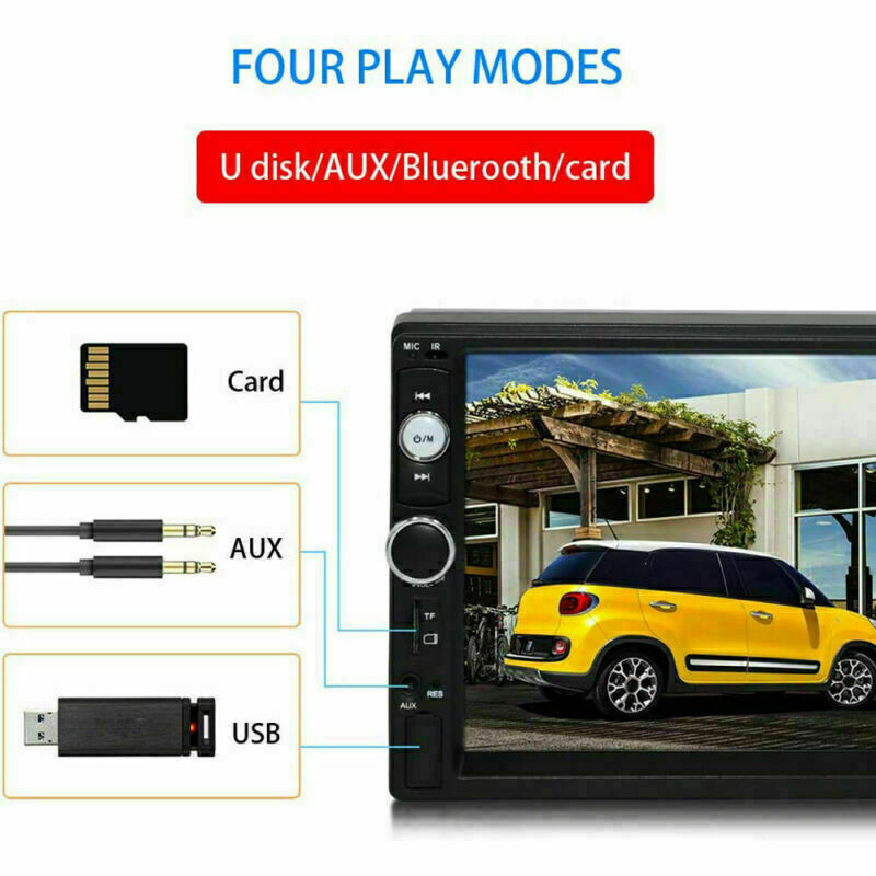 AUX Car MP5 Player 2DIN Bluetooth Touch Screen Stereo Radio with USB / AUX / Mirror Link – 7 Inch Display