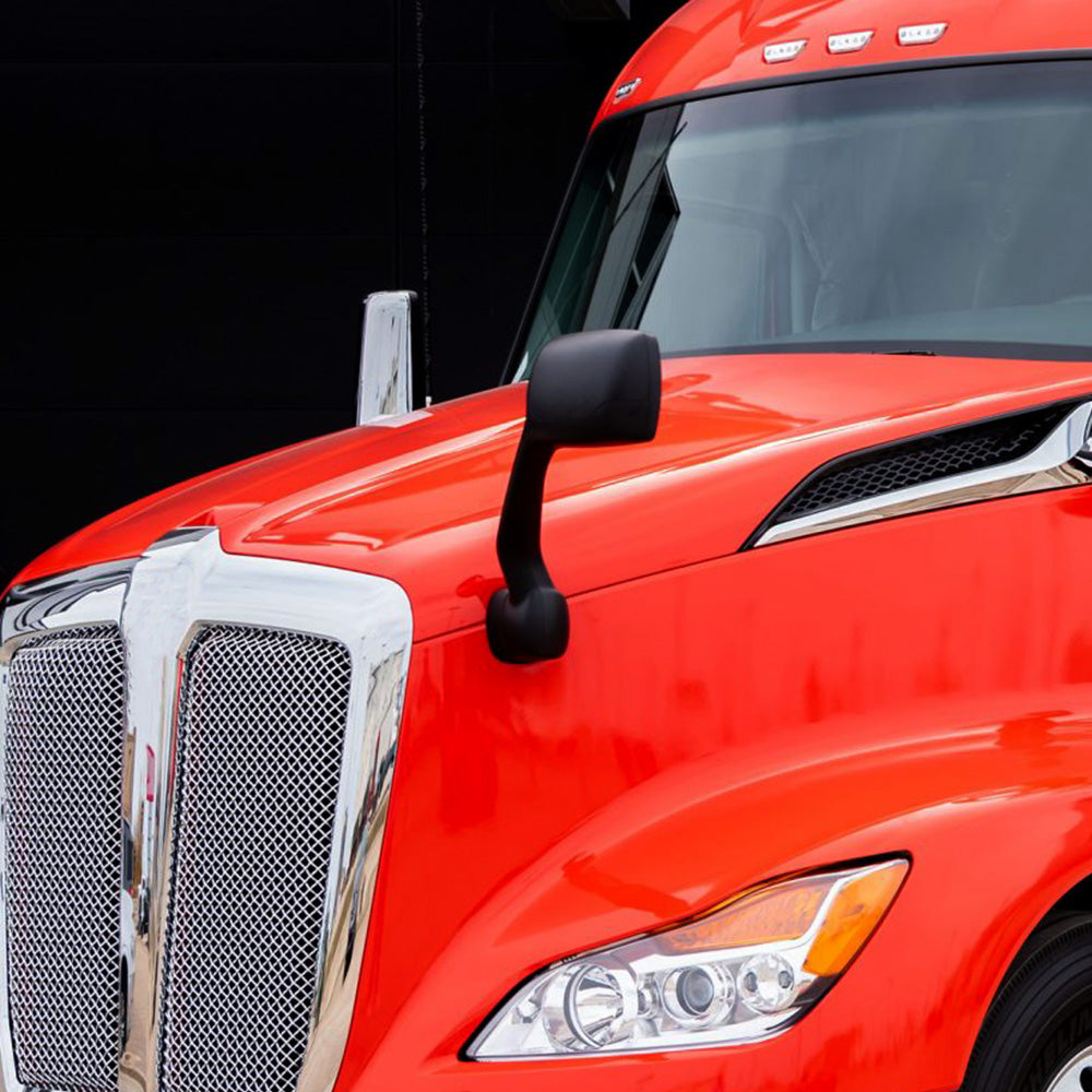 For Kenworth T680 / Peterbilt 579 587 Black Hood Mirror – Left or Right Side