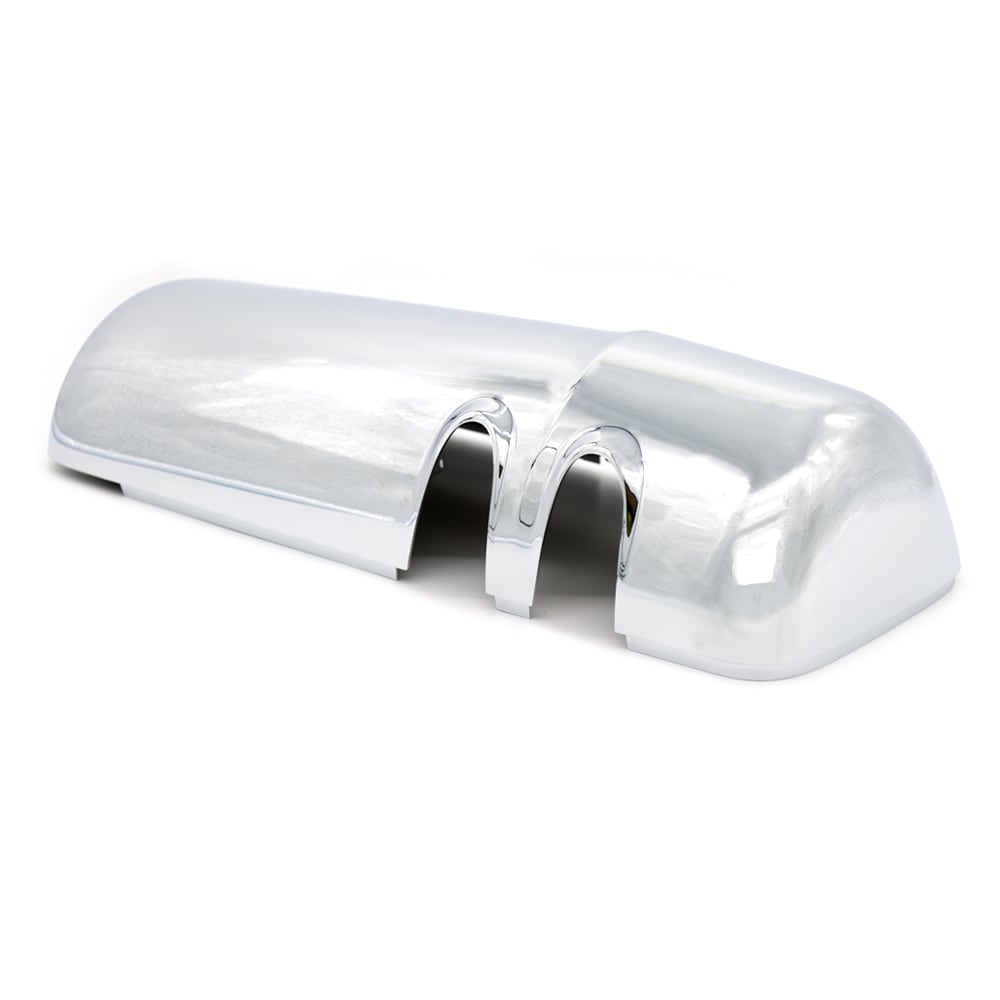 Chrome Mirror Covers Compatible With Kenworth T680 T880 W990 – Driver & Passenger Side – With Clips