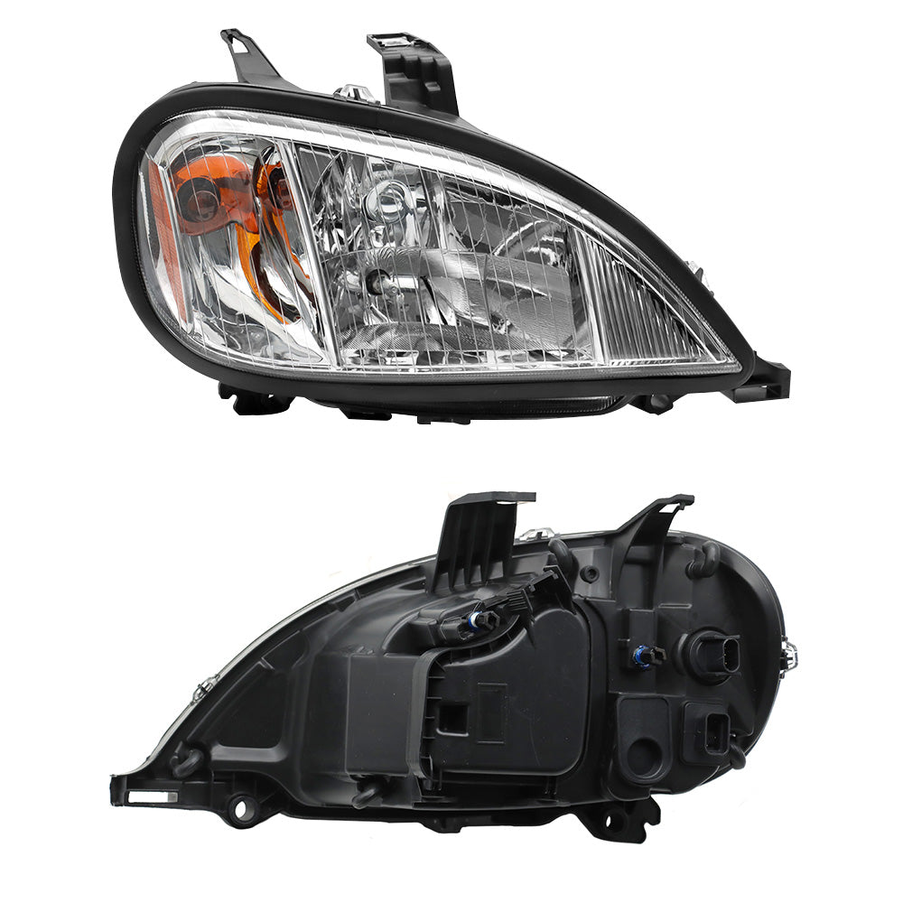 Chrome Halogen Headlight Assembly Compatible with Freightliner Columbia 2004–2017 – Passenger Side (Right
