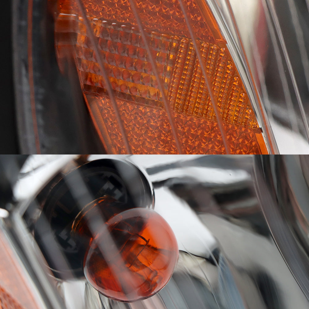 Headlight Assembly Pair Compatible with Freightliner M2 2004–2013 – Black Housing