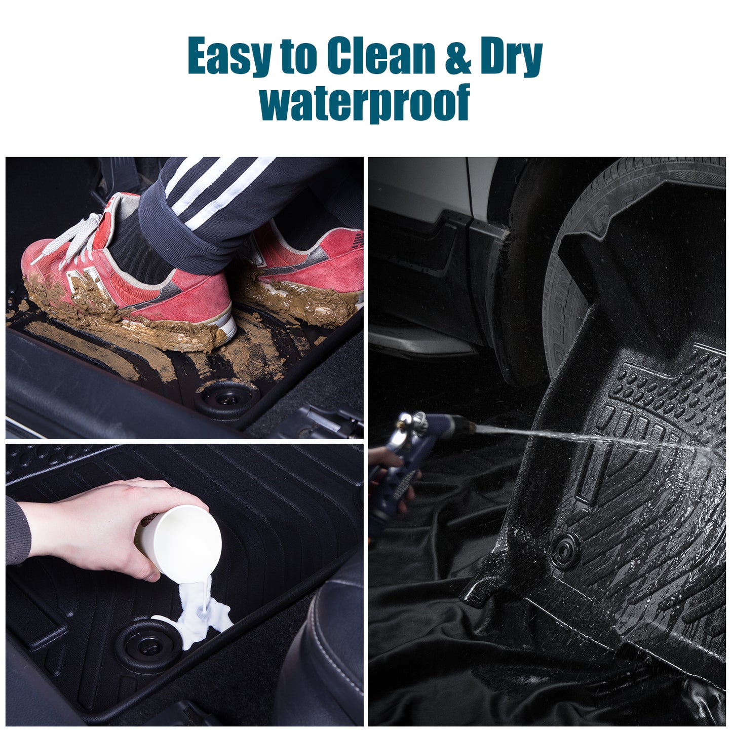 All-Weather TPE Floor Mats for 2023–2024 Honda CR-V Hybrid – Black