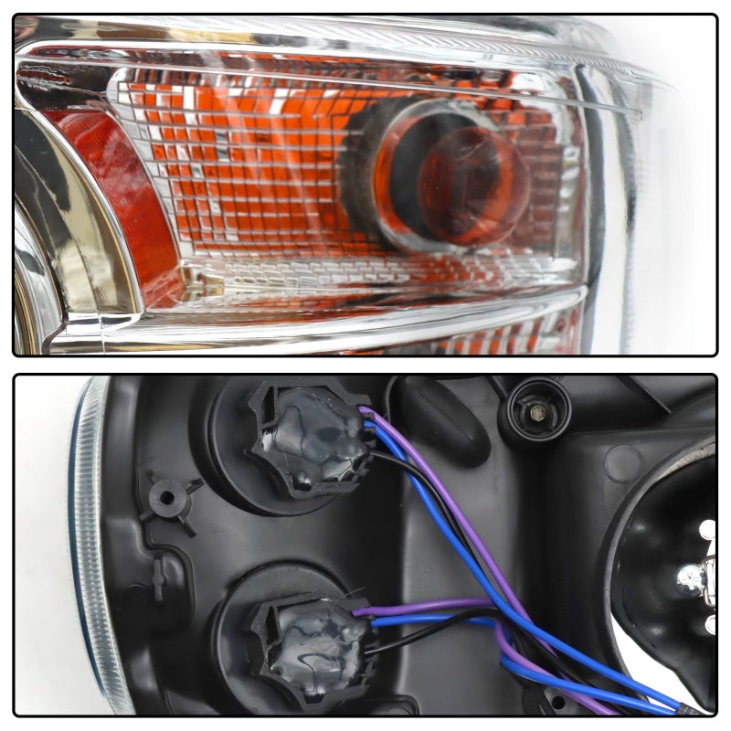 Headlight Assembly Compatible with Peterbilt 388 / 389 (2008–2018) – Right Passenger Side – Chrome Clear Lens