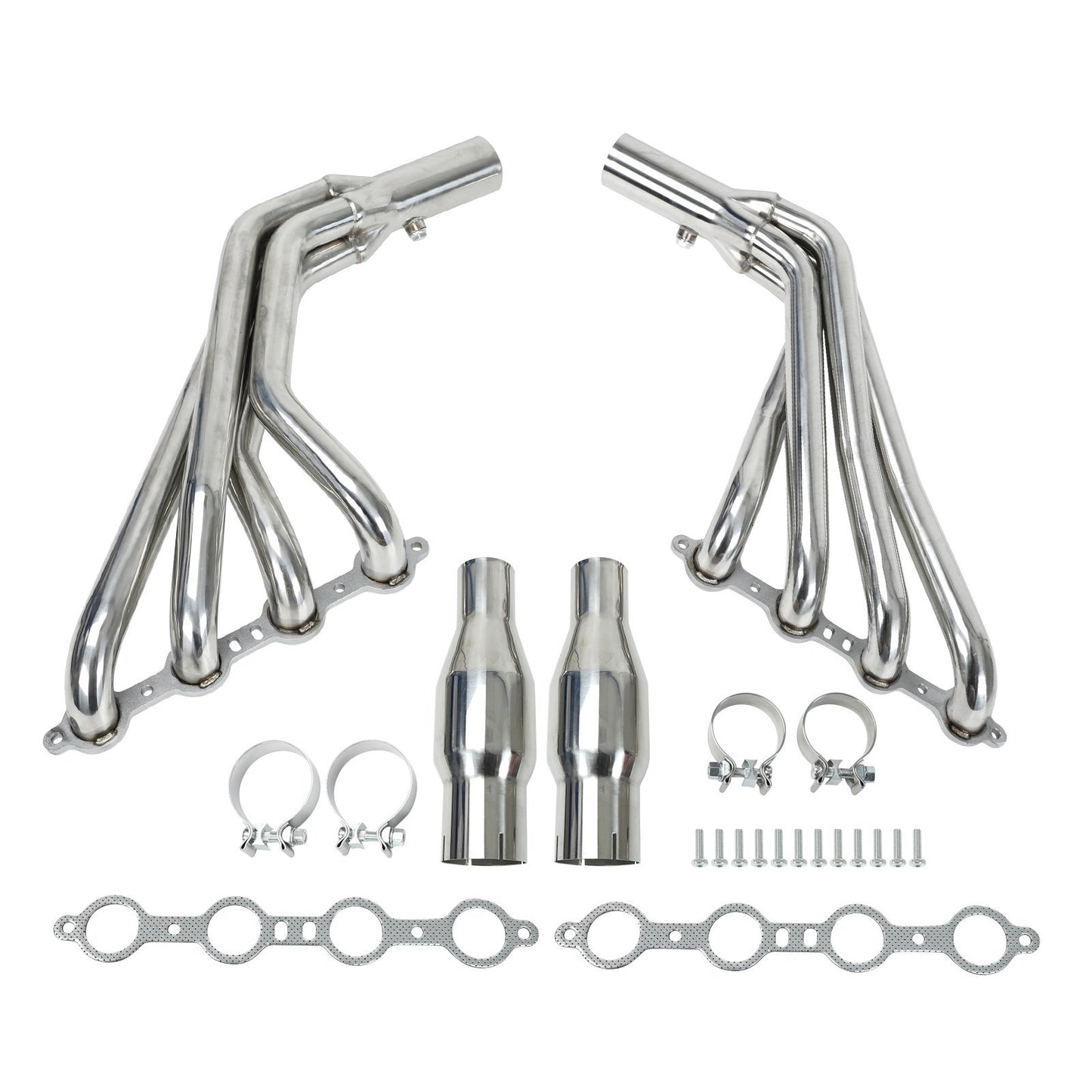 Long Tube Stainless Header Exhaust Manifold For 10-15 Chevy Camaro SS LS3 6.2 V8  .