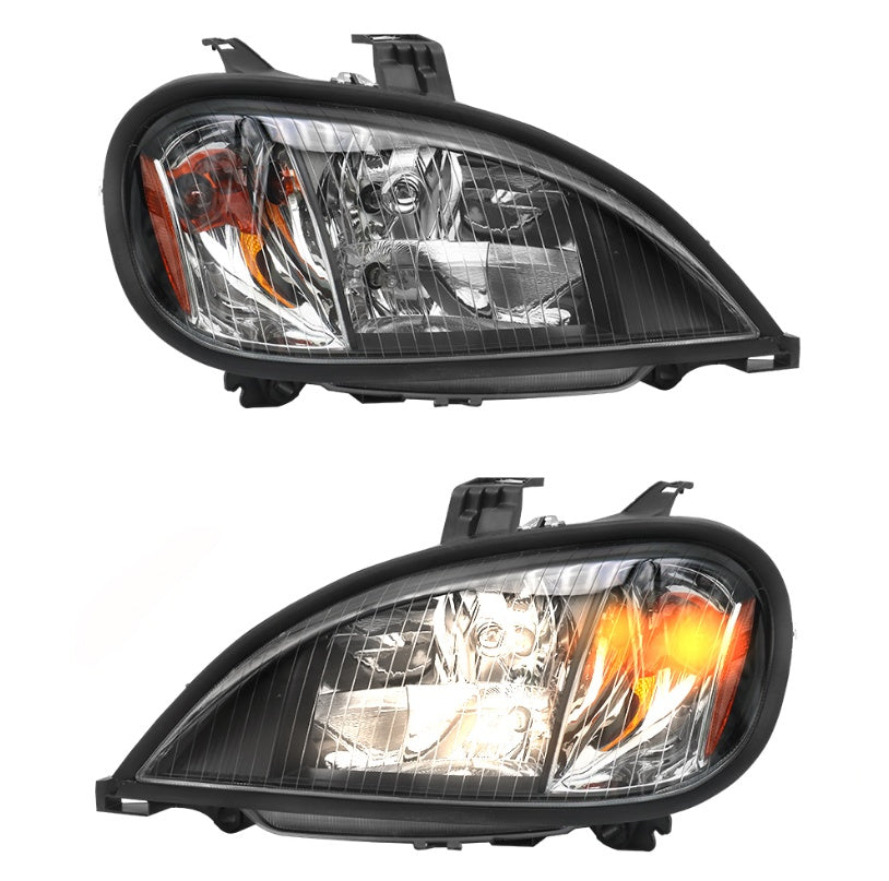 Freightliner Headlight Assembly, Fits 2004-2017, White Housing, Set of
