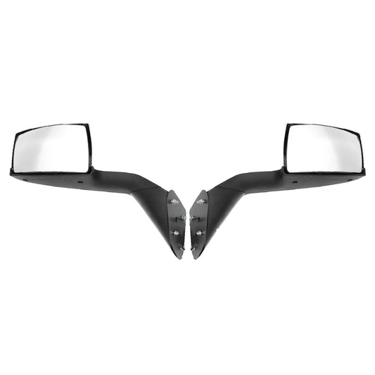 Chrome Hood Mirrors with Turn Signal Light, Compatible with Volvo VNL 2000–2015 — Left & Right Pair