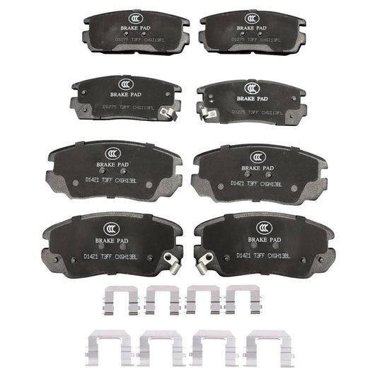 Front & Rear Ceramic Brake Pads For Chevrolet Equinox GMC Terrain 2010 - 2017