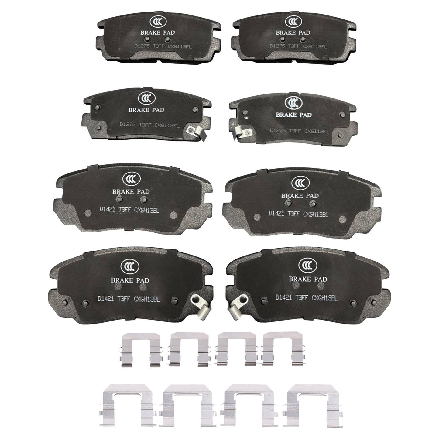 Front & Rear Ceramic Brake Pads For Chevrolet Equinox GMC Terrain 2010 - 2017