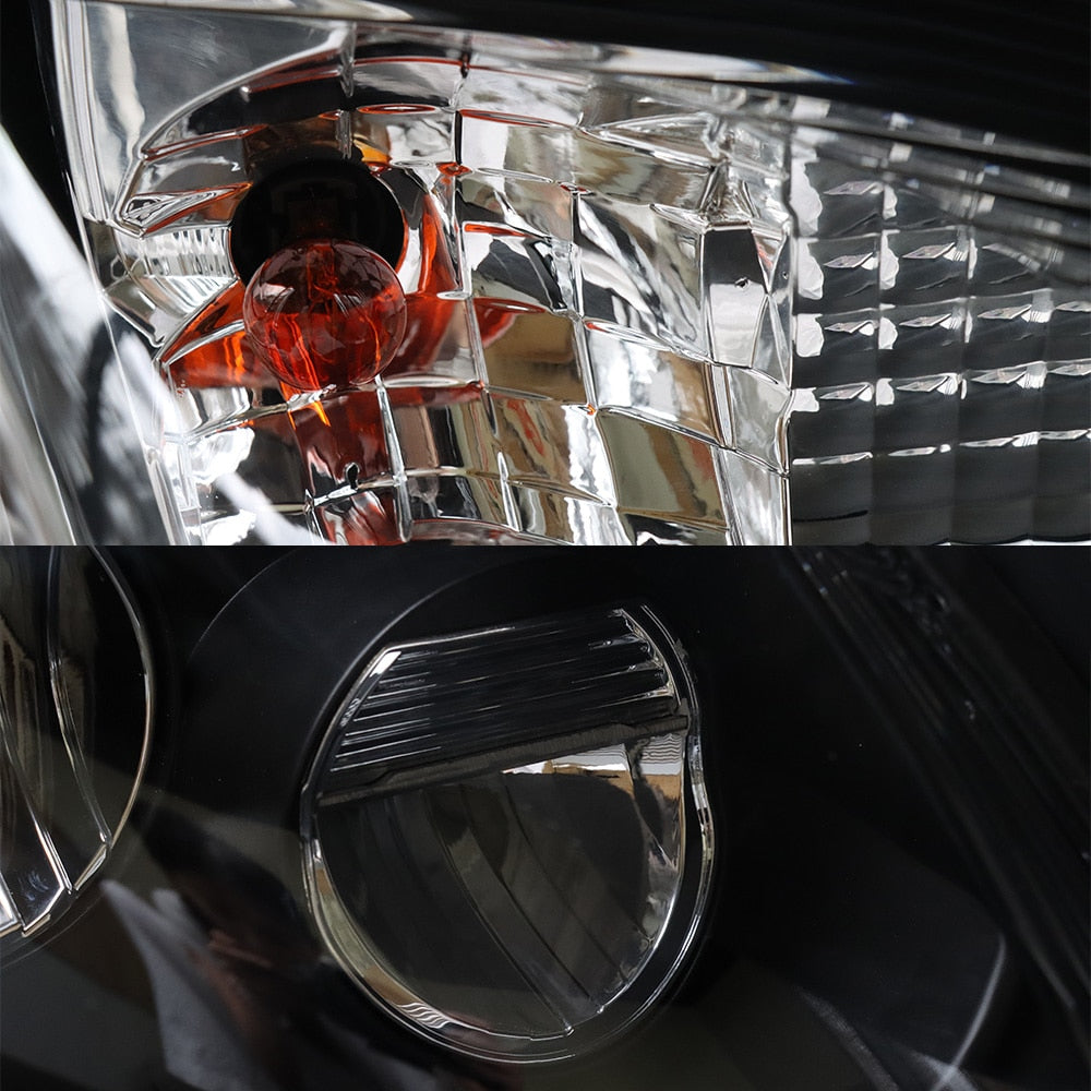 LED Headlight Assembly Fit for Volvo VNL 2004–2014, Black Housing, High/Low Beam, Driver & Passenger Side