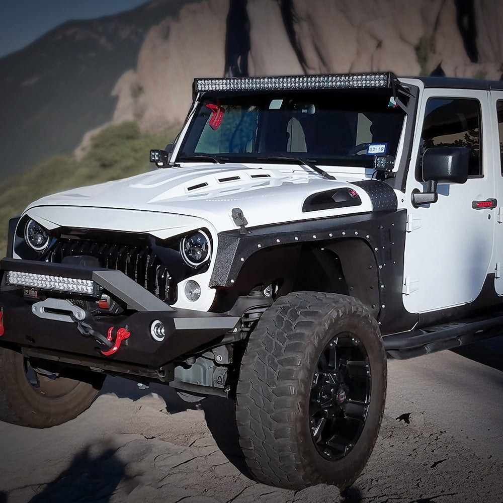 Avenger Style Replacement Hood Compatible With 2007-2018 Wrangler JK