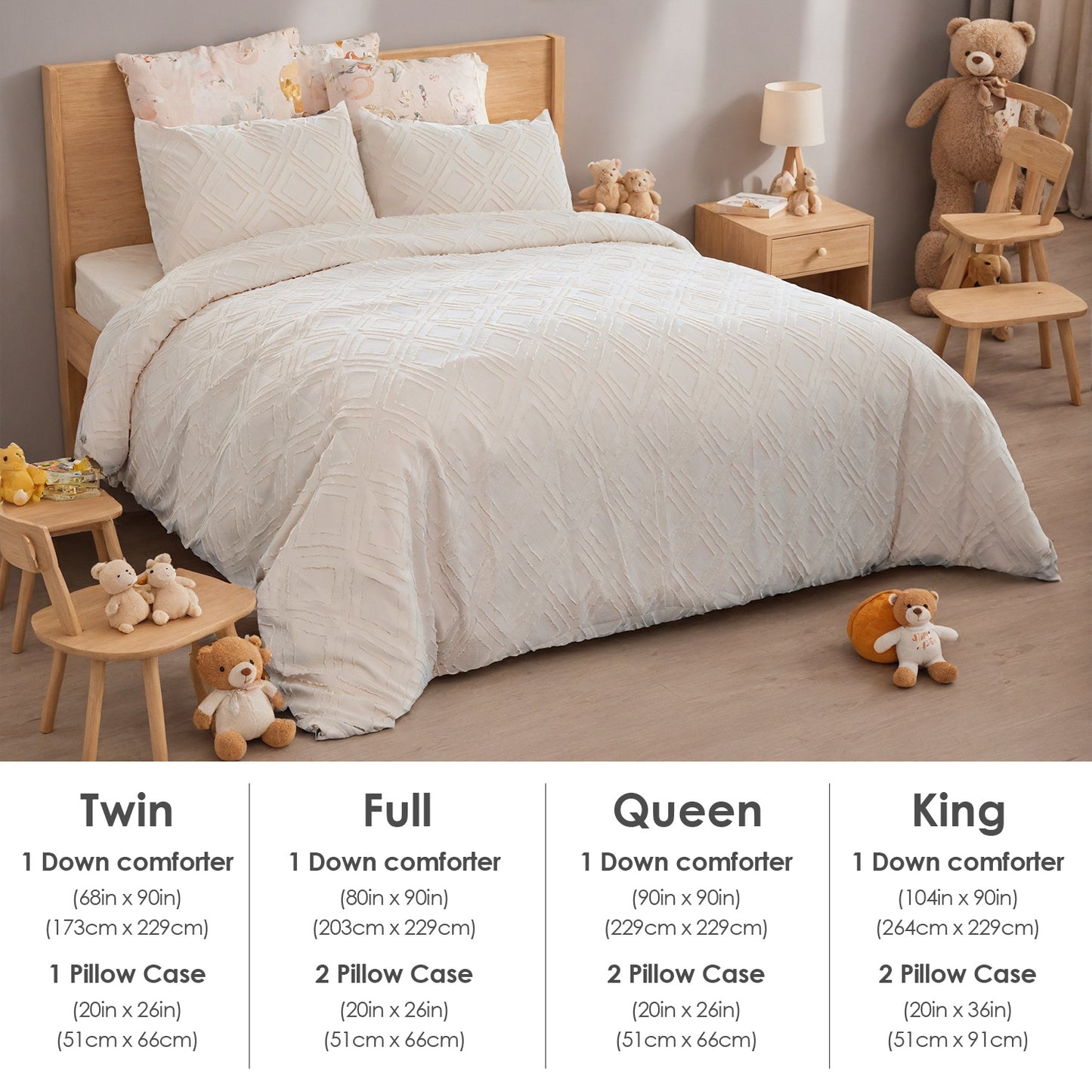 Bohemian Style Quilt Cover Set, Cut Flower Quilt Cover,  Tufted Quilt Cover Three-piece Set, One Quilt Cover And Two Pillowcases,  Washable And Machine Washable Without Shrinkage,  Suitable For Hotels