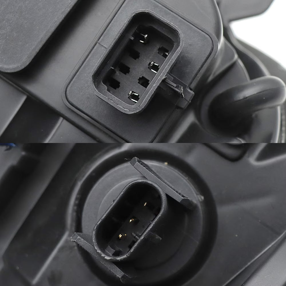 Headlight Assembly Fit for 2004–2017 Freightliner Columbia, Chrome Housing with Amber Reflector – Left & Right Pair