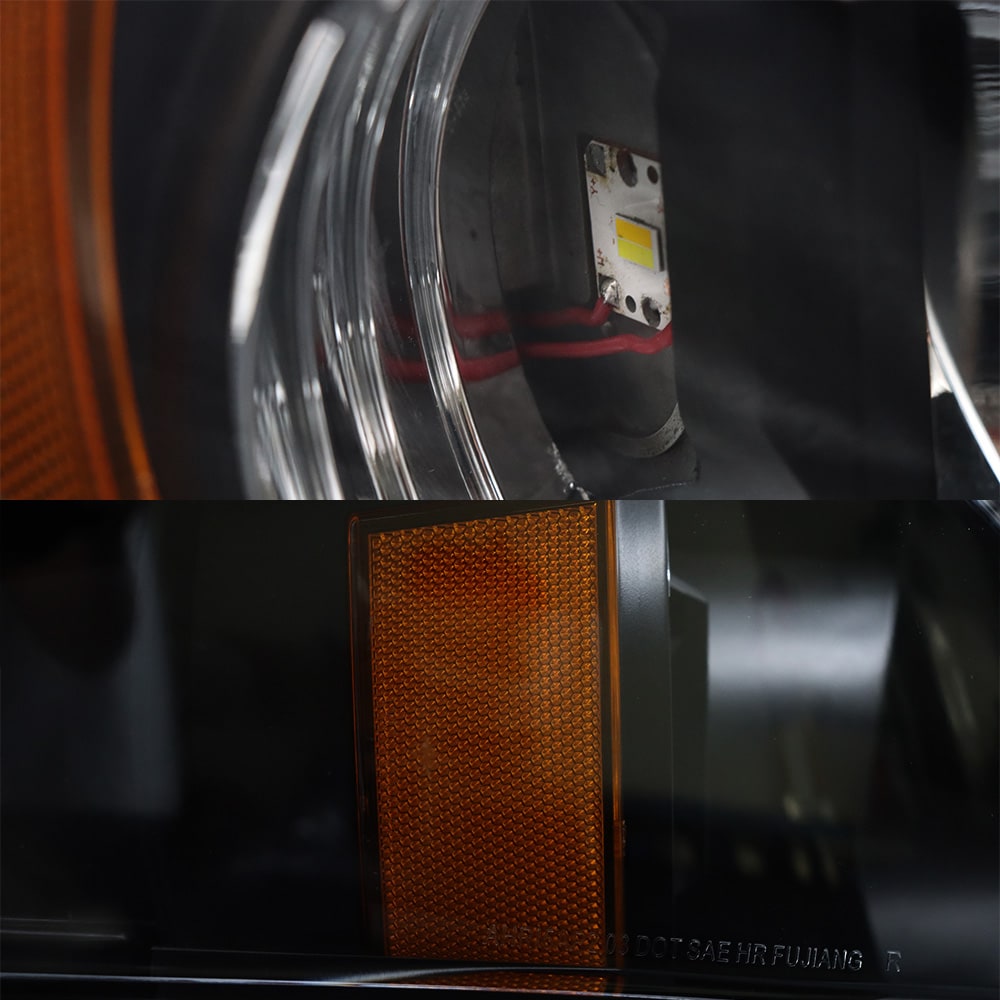 LED Headlight Assembly Fit For VOLVO VNL 2004-2014, Black Factory Style LED High Low Beam Headlamp Left Driver Side