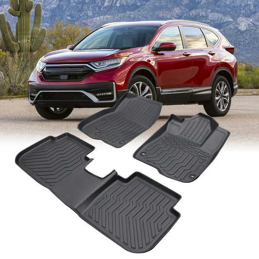 All-Weather TPE Floor Mats for 2023–2024 Honda CR-V Hybrid – Black