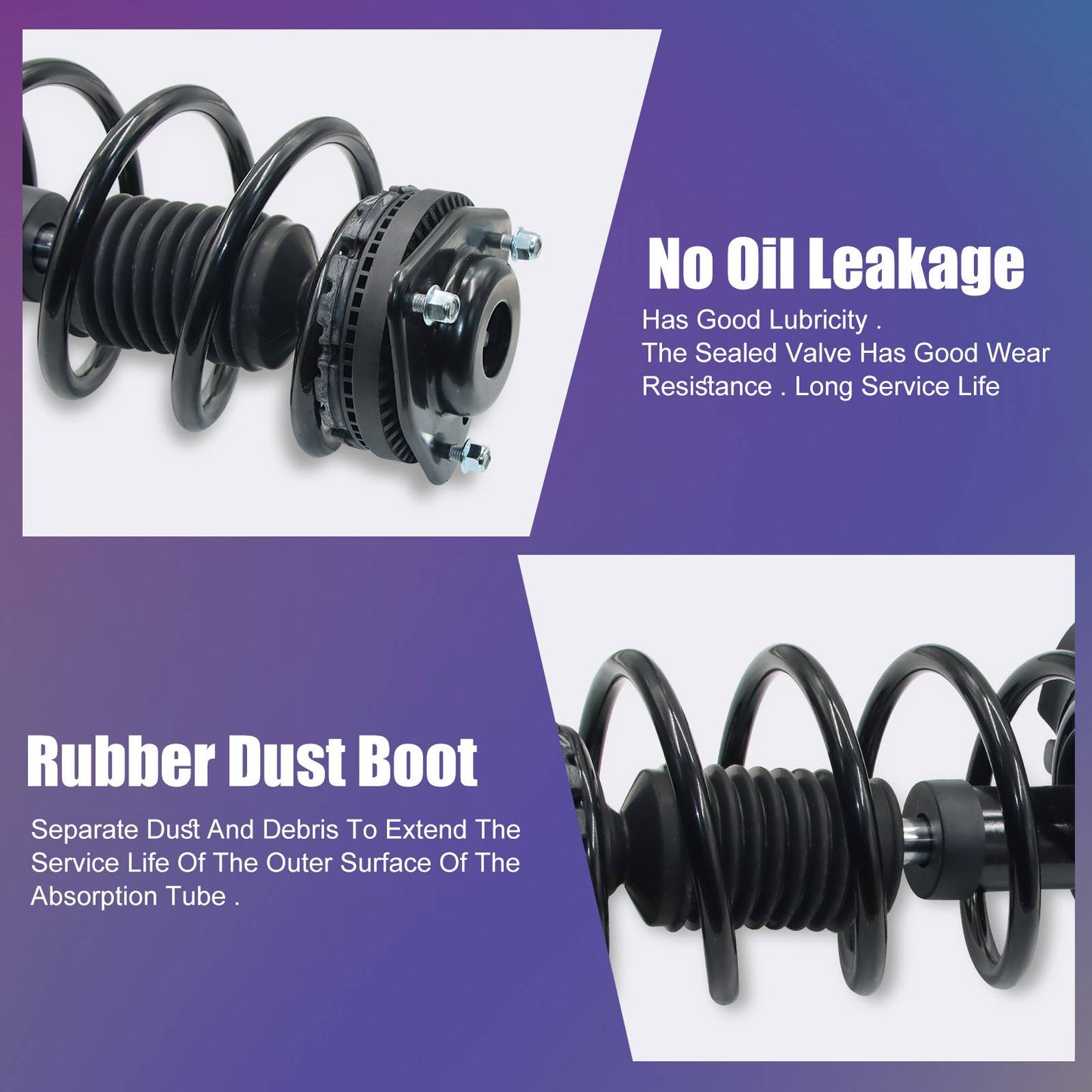 Pair Front Strut Assembly with Coil Spring for 2008–2019 Dodge Grand Caravan / Town & Country