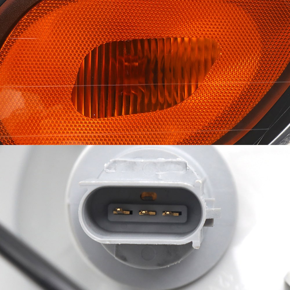 Halogen Headlight assembly for Peterbilt 337/386/387 {2005 -2016 }, Pair left & Right, with Turn Signal - Black