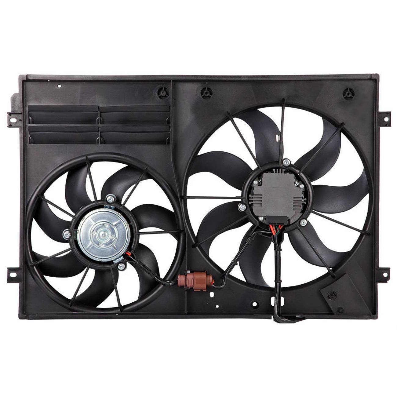 Radiator Cooling Fan Assembly For VW Golf Jetta CC Eos Passat Tiguan 1K0121205AJ