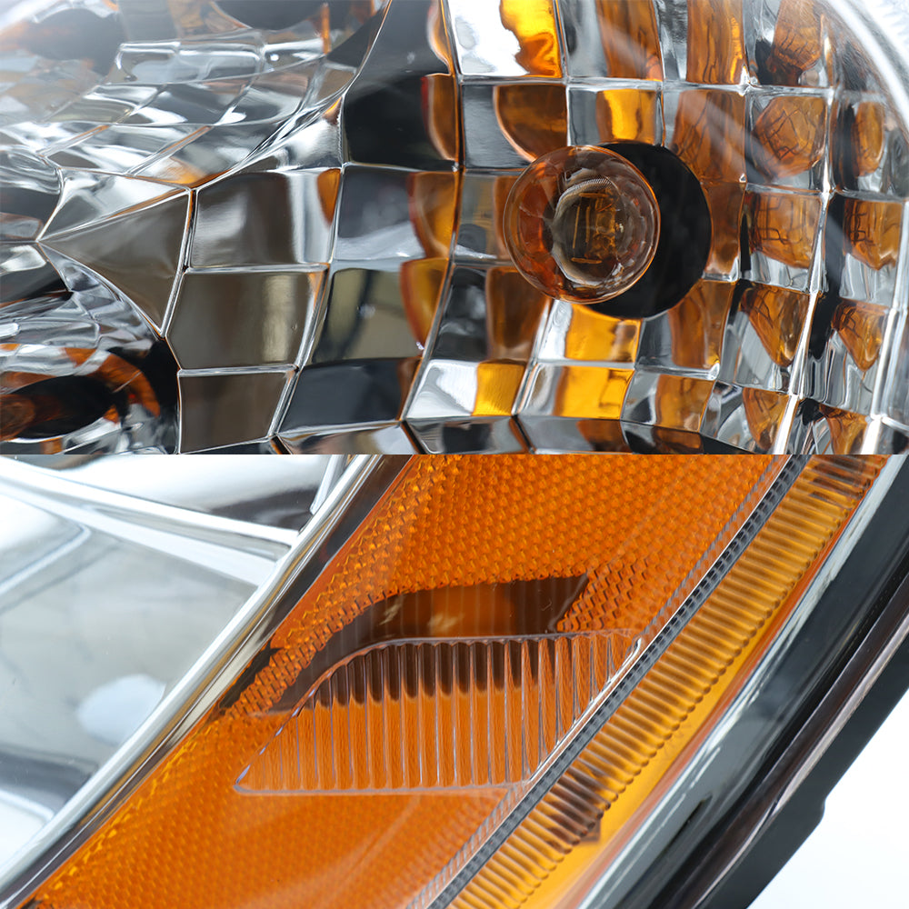 Chrome Headlights Compatible with Kenworth T680 (2013-2021) – Pair with Included Bulbs