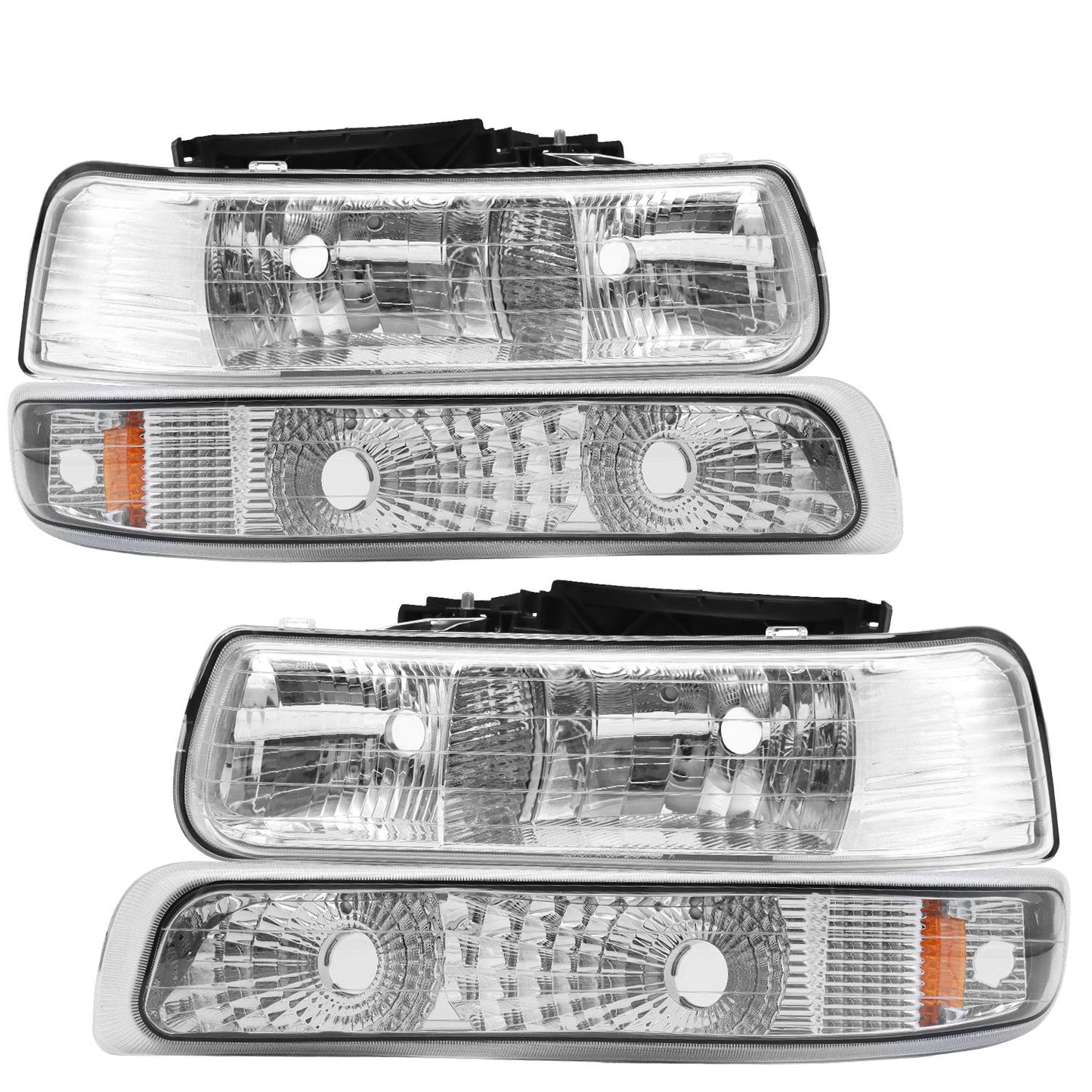 1999–2002 Chevy Silverado Replacement Halogen Headlights – Left & Right Pair