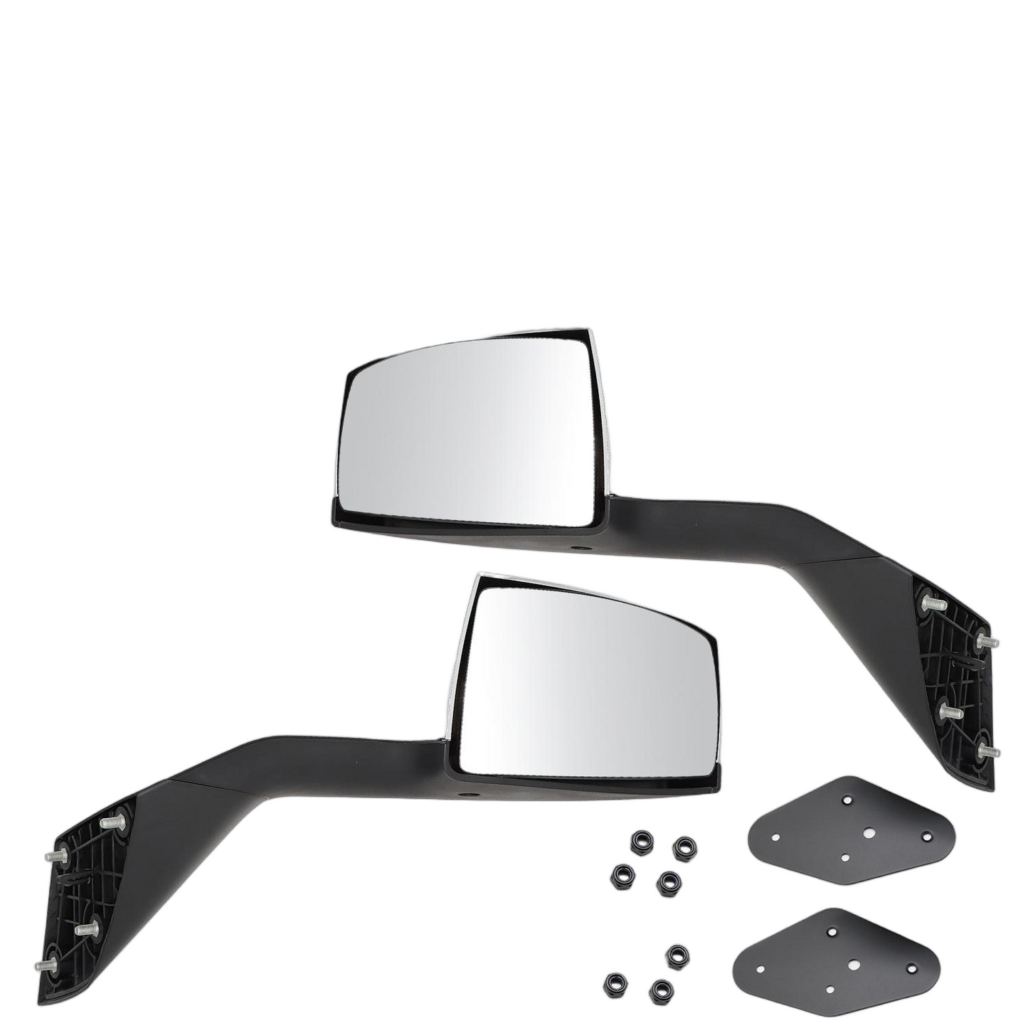 “Chrome Hood Side Mirror Set – Left & Right Replacement for Volvo VNL (2000–2015