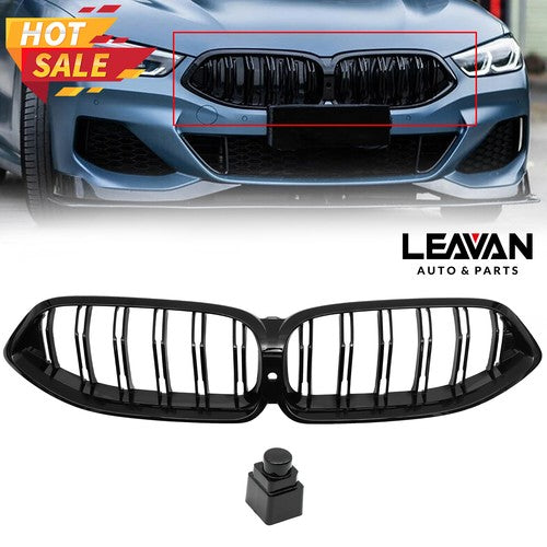 Front Kidney Grille Replacement for BMW 8 Series G14 G15 G16 840i M850i – With Camera Hole – Black