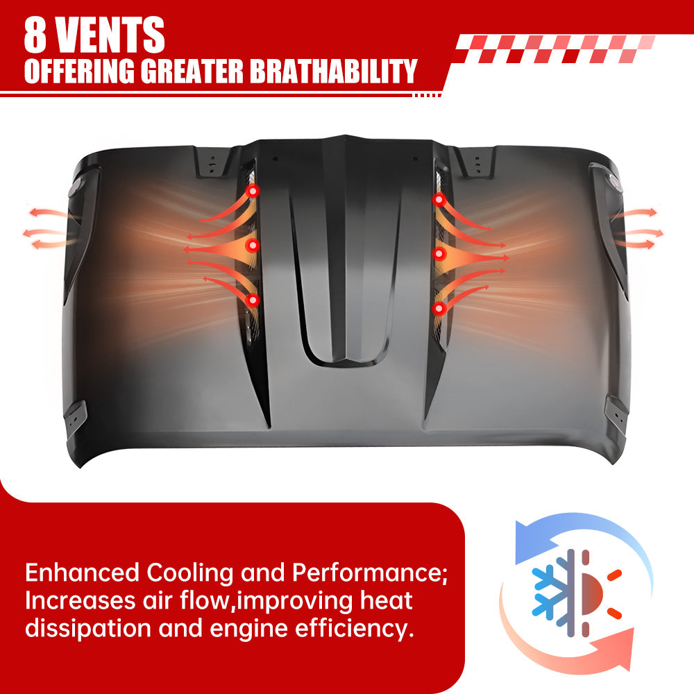 Avenger Style Replacement Hood Compatible With 2007-2018 Wrangler JK