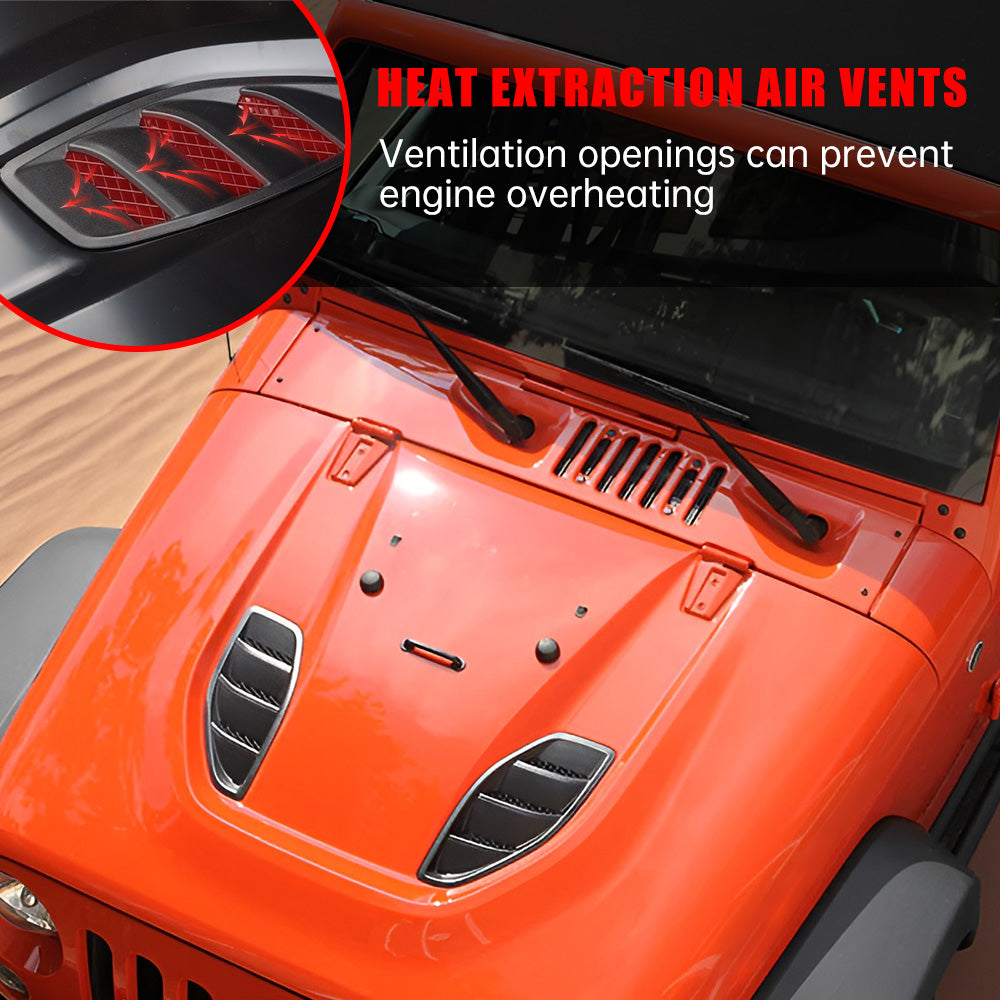 Metal Replacement Hoods Compatible With Wrangler JK JKU