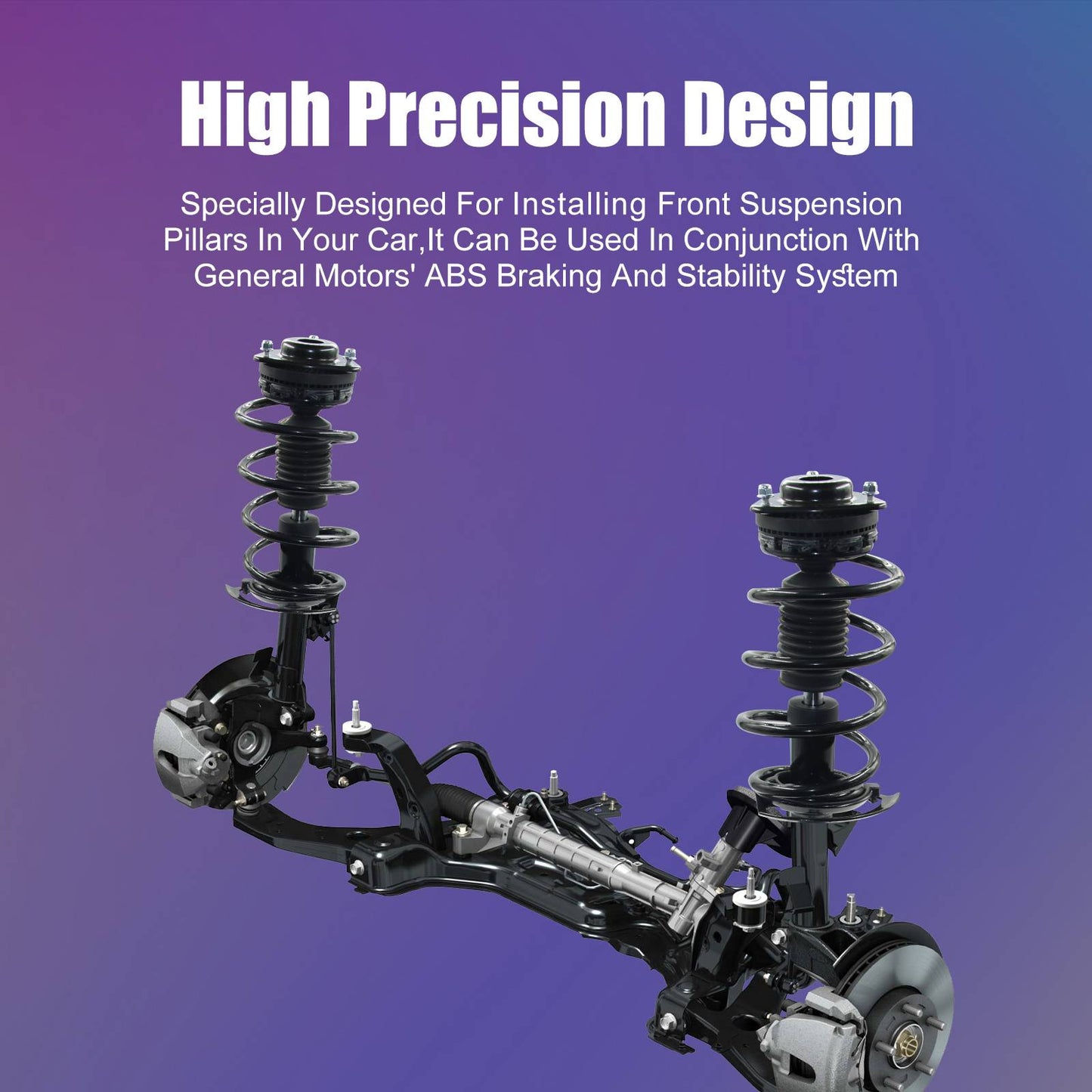 Pair Front Strut Assembly with Coil Spring for 2008–2019 Dodge Grand Caravan / Town & Country