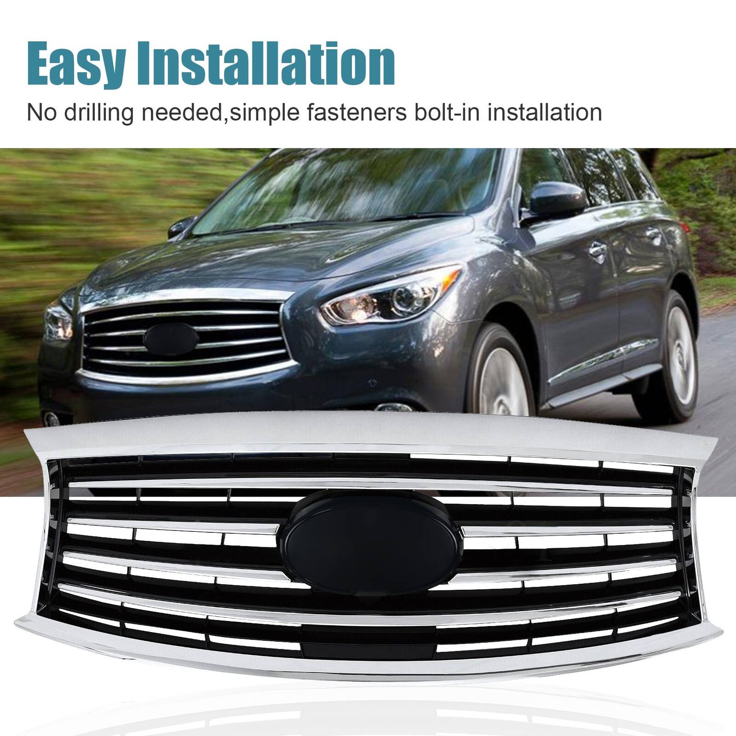 Front Grill For 2013 INFINITI JX35 14-15 INFINITI QX60 With Camera Option